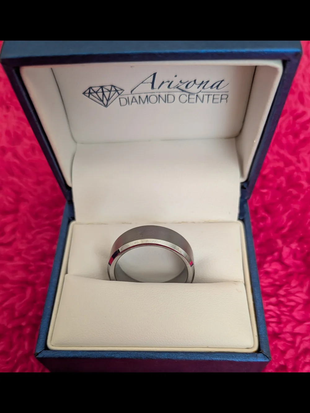 Men's Brushed Silver Titanium Wedding Band - Silver Pd $450 Asking $325